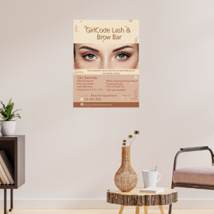 Affiche Personnaliser la beauté des sourcils des cils Salo