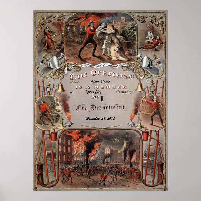 Affiche PERSONNALISER LA PERSONNALISER DE Certificat FIREM (Devant)