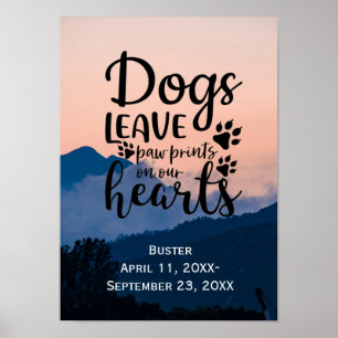 Affiche Personnaliser l'affiche de deuil de chien avec emp