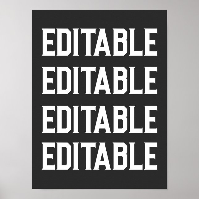 Affiche Personnaliser le texte de grandes polices personna (Devant)