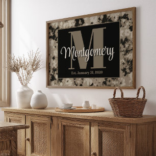 Affiche Personnaliser Nom Mur Art Mariage Idée cadeau