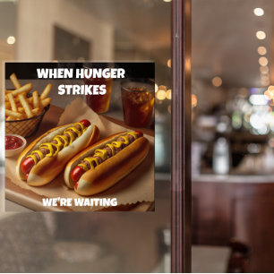 Affiche Personnaliser Publicité Restaurant Hotdogs Frites