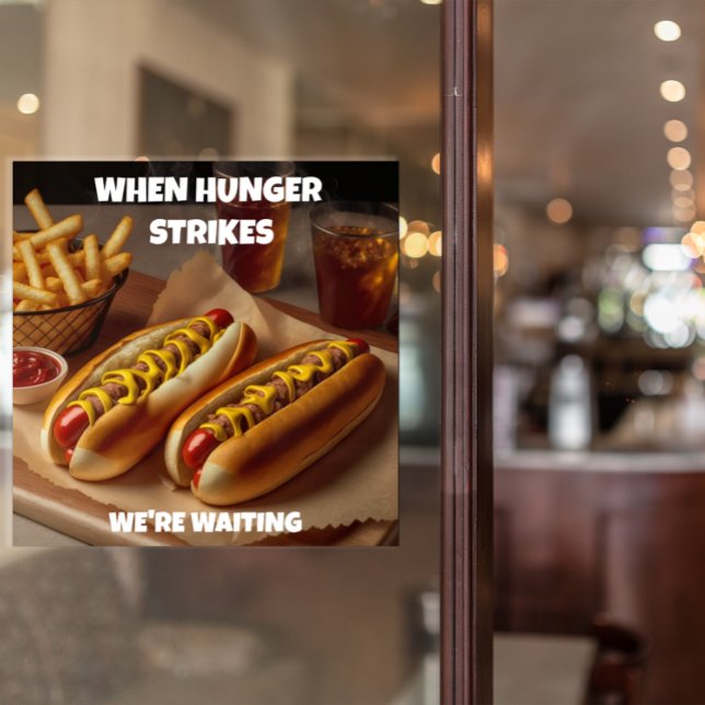 Affiche Personnaliser Publicité Restaurant Hotdogs Frites  (Créateur téléchargé)