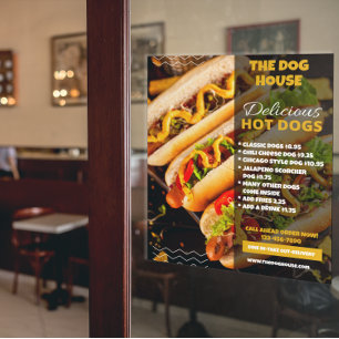 Affiche Personnaliser Restaurant Hot-Dogs Délicieux Moyen