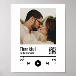 Affiche Personnaliser Spotify Couple Photo Music anniversa