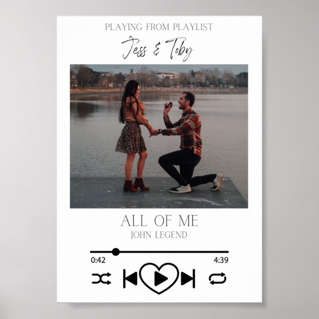 Affiche Personnaliser Spotify Music Photo Anniversaire Imp (Devant)