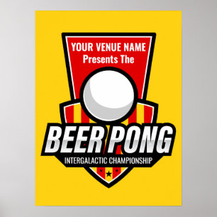 Affiche Personnalisez Ce Logo De Bière Pong