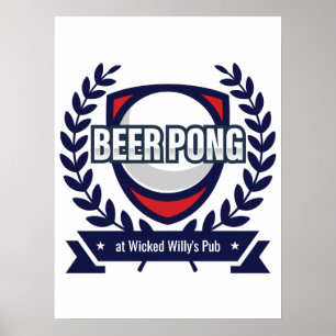 Affiche Personnalisez Ce Logo De Bière Pong
