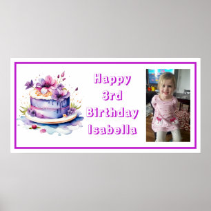 Affiche Personnalisez Happy Birthday Banner pour Little Gi