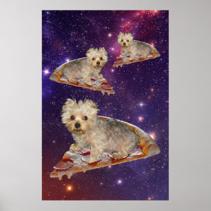 Affiche Personnalisez-le ! Animal de compagnie pizza volan