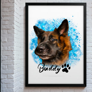 Affiche Personnalisez Votre Propre Photo De Chien Animal p
