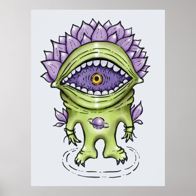 Affiche Personnalité Plante Alien - Astronaut étrange Créa (Devant)