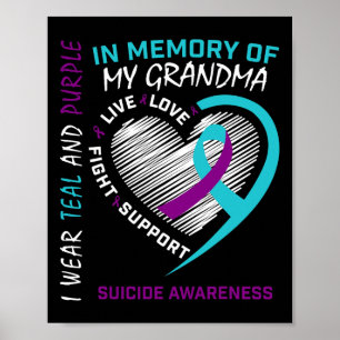 Affiche Personne aimée en mémoire de grand-mère Sensibilis