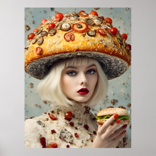 Affiche Personne de nourriture drôle