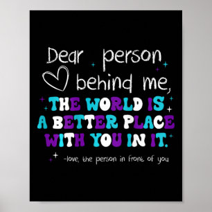 Affiche Personne derrière moi Prévention du suicide Dépres