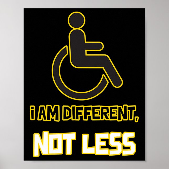 Affiche personne différente non moins handicapée (Devant)