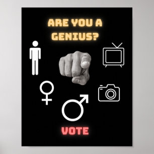 Affiche Personne Femme Homme Appareil photo Télévision