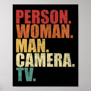 Affiche Personne Femme Homme Appareil Photo Télévision Tru