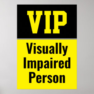 Affiche Personne malvoyante VIP