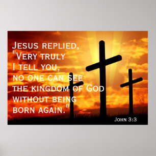 Affiche personne ne peut voir le royaume de Dieu Jean 3:3