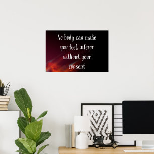 Affiche Personne Ne Peut Vous Faire Sentir Inférieur
