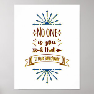 Affiche Personne n'est vous - Motivationnel, Inspiration
