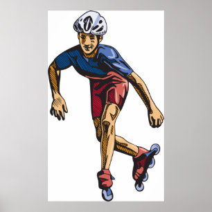 Affiche Personne Rollerblading