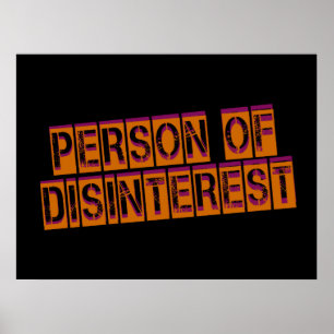 Affiche Personne sans intérêt