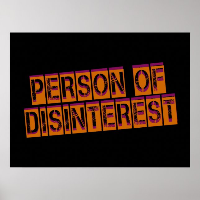 Affiche Personne sans intérêt (Devant)