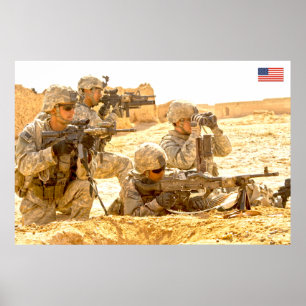 AFFICHE PERSONNEL AMÉRICAIN DE COMBAT