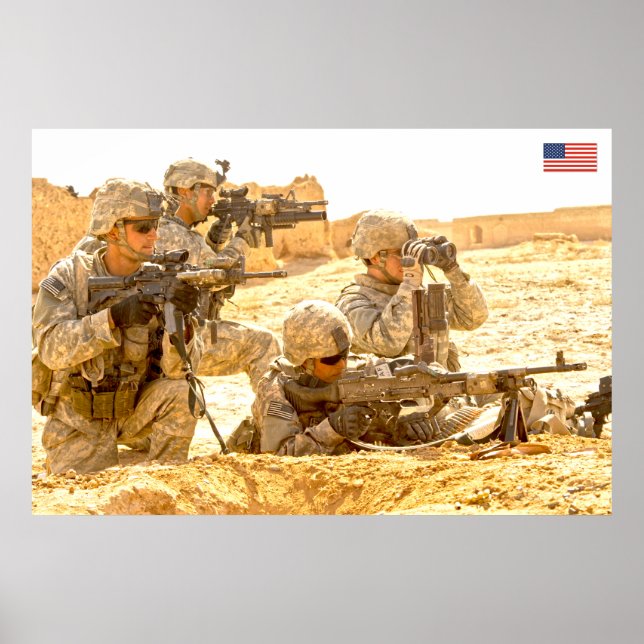 AFFICHE PERSONNEL AMÉRICAIN DE COMBAT (Devant)