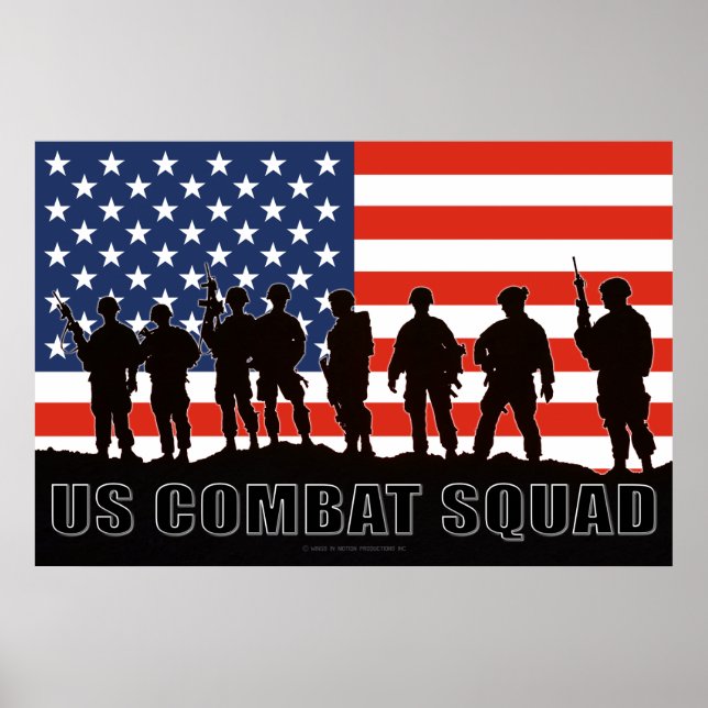 AFFICHE PERSONNEL AMÉRICAIN DE COMBAT (Devant)