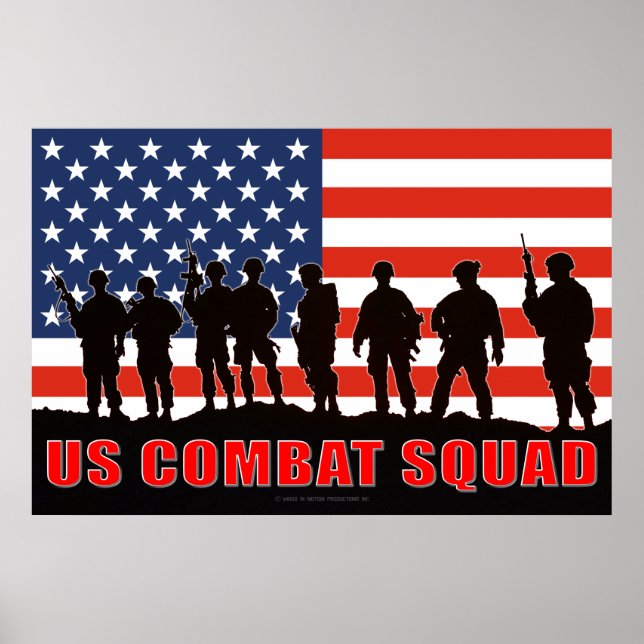 AFFICHE PERSONNEL AMÉRICAIN DE COMBAT (Devant)