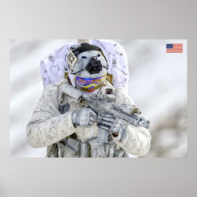 AFFICHE PERSONNEL AMÉRICAIN DE COMBAT (Devant)