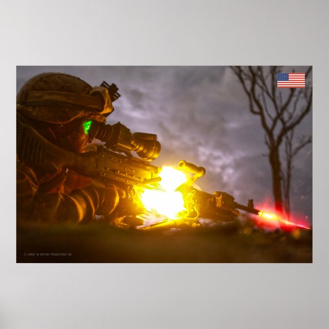 AFFICHE PERSONNEL AMÉRICAIN DE COMBAT (Devant)