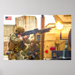AFFICHE PERSONNEL AMÉRICAIN DE COMBAT