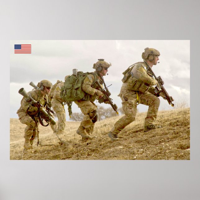 AFFICHE PERSONNEL AMÉRICAIN DE COMBAT (Devant)