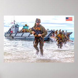 AFFICHE PERSONNEL AMÉRICAIN DE COMBAT