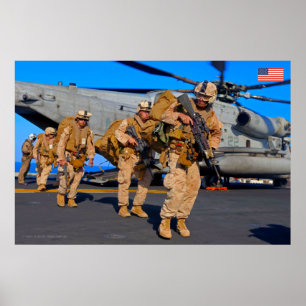 AFFICHE PERSONNEL AMÉRICAIN DE COMBAT