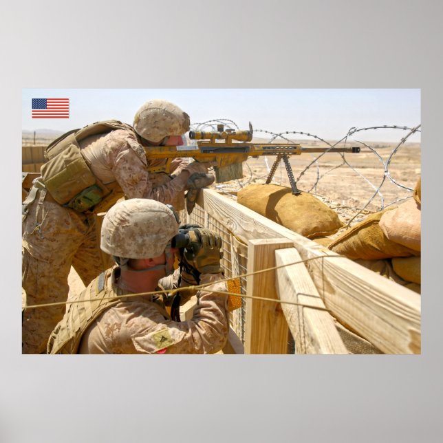 AFFICHE PERSONNEL AMÉRICAIN DE COMBAT (Devant)