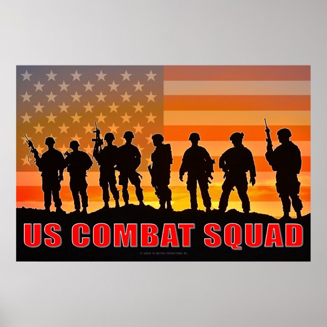 AFFICHE PERSONNEL AMÉRICAIN DE COMBAT (Devant)