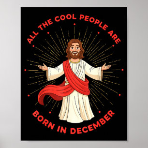 Affiche Personnes Cool Nées en Décembre Anniversaire Drôle