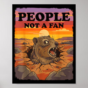 Affiche Personnes de daman du rocher grincheuses Pas un gr