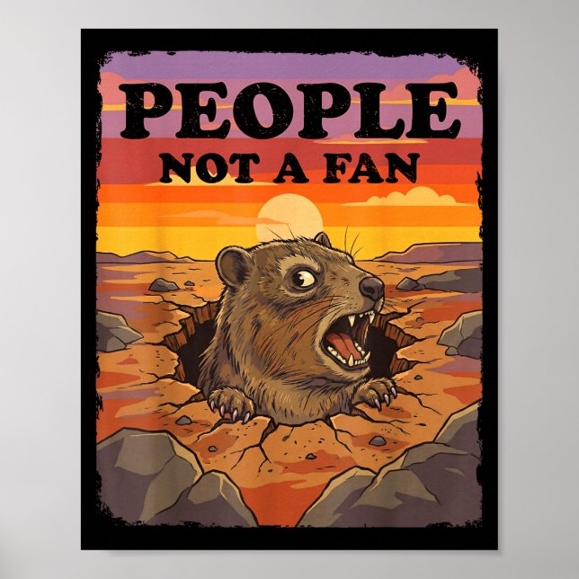 Affiche Personnes de daman du rocher grincheuses Pas un gr (Devant)