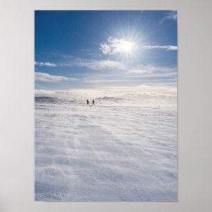 Affiche Personnes marchant sur la neige, Islande
