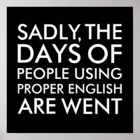 Personnes tristement utilisant une orthographe ang