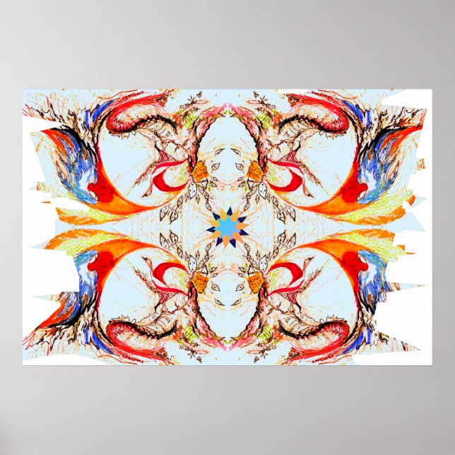 Affiche Perspective Lumineuse Art contemporain (Devant)