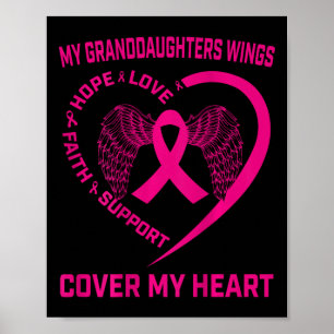 Affiche Perte De La Petite-Fille Cancer Du Sein Heart Wing