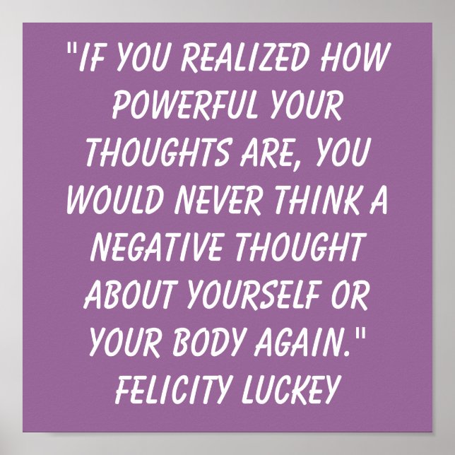 Affiche Perte de poids pensées 10 (Devant)