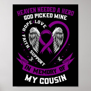 Affiche Perte en mémoire de Cousin Pancréatic Cancer Award